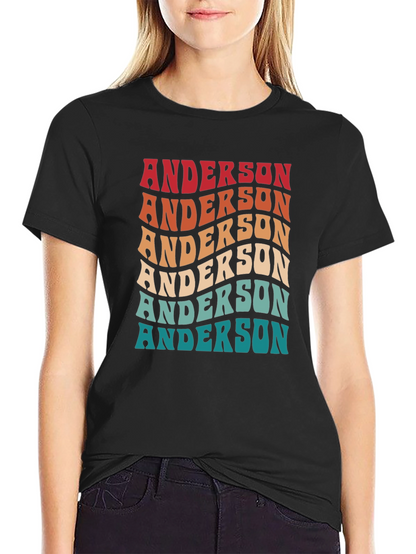 Retro Anderson T-Shirt Custom Last Name Family Tee