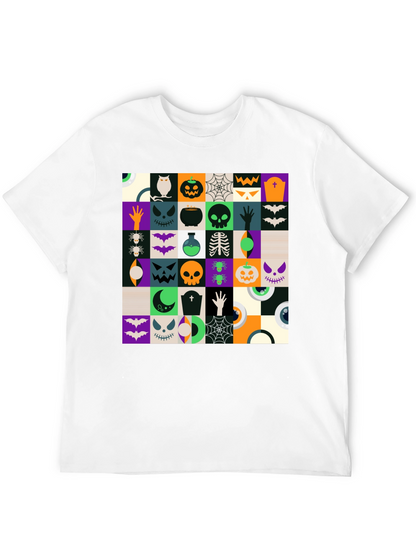 Halloween Pattern Black T-Shirt