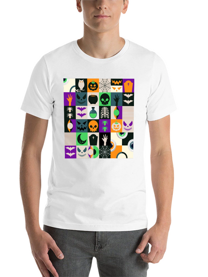 Halloween Pattern Black T-Shirt