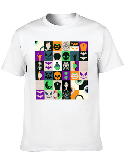 Halloween Pattern Black T-Shirt