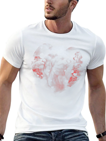 Black T-Shirt with Abstract Red Design