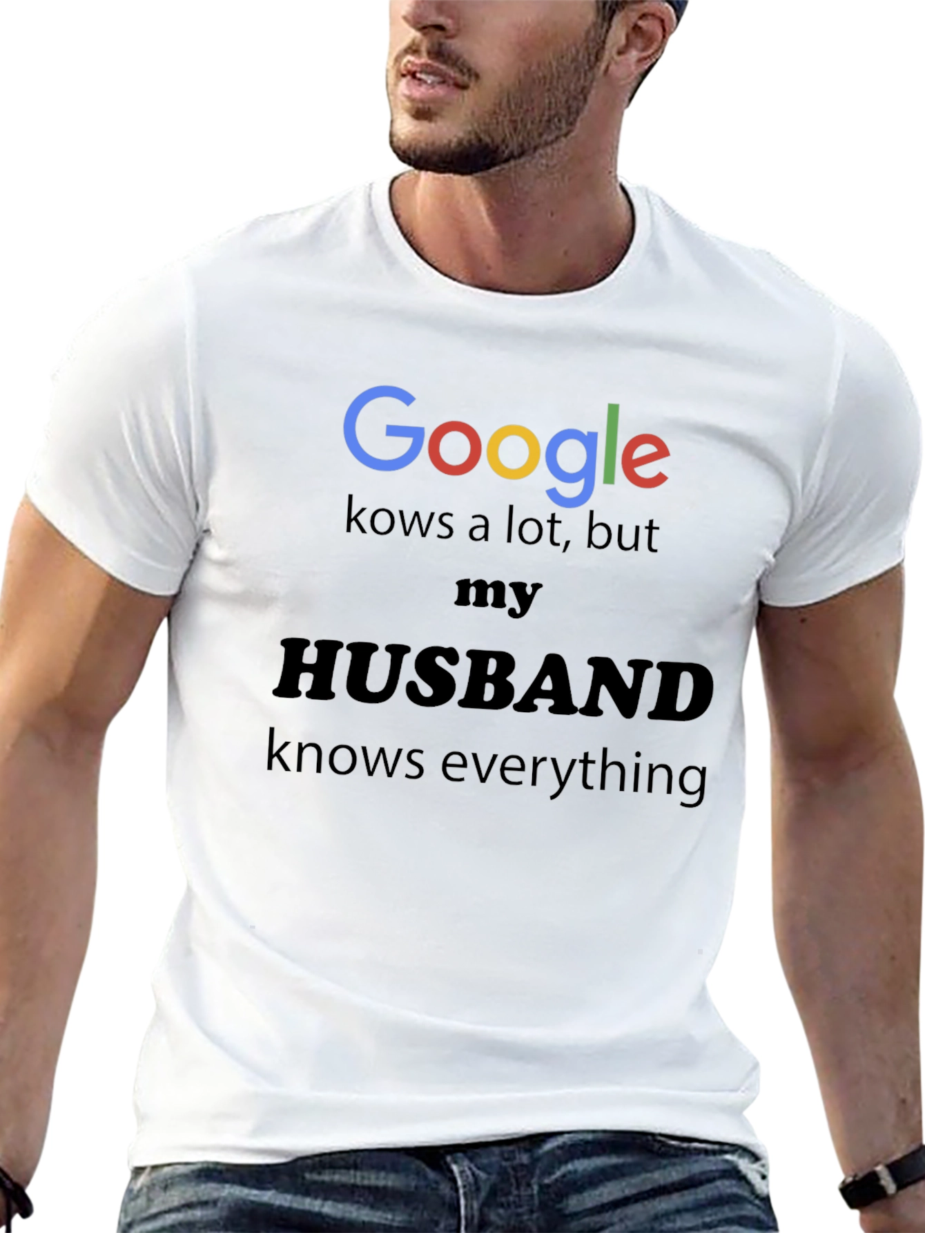 Google vs Husband Funny Novelty T-Shirt