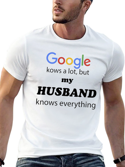 Google vs Husband Funny Novelty T-Shirt