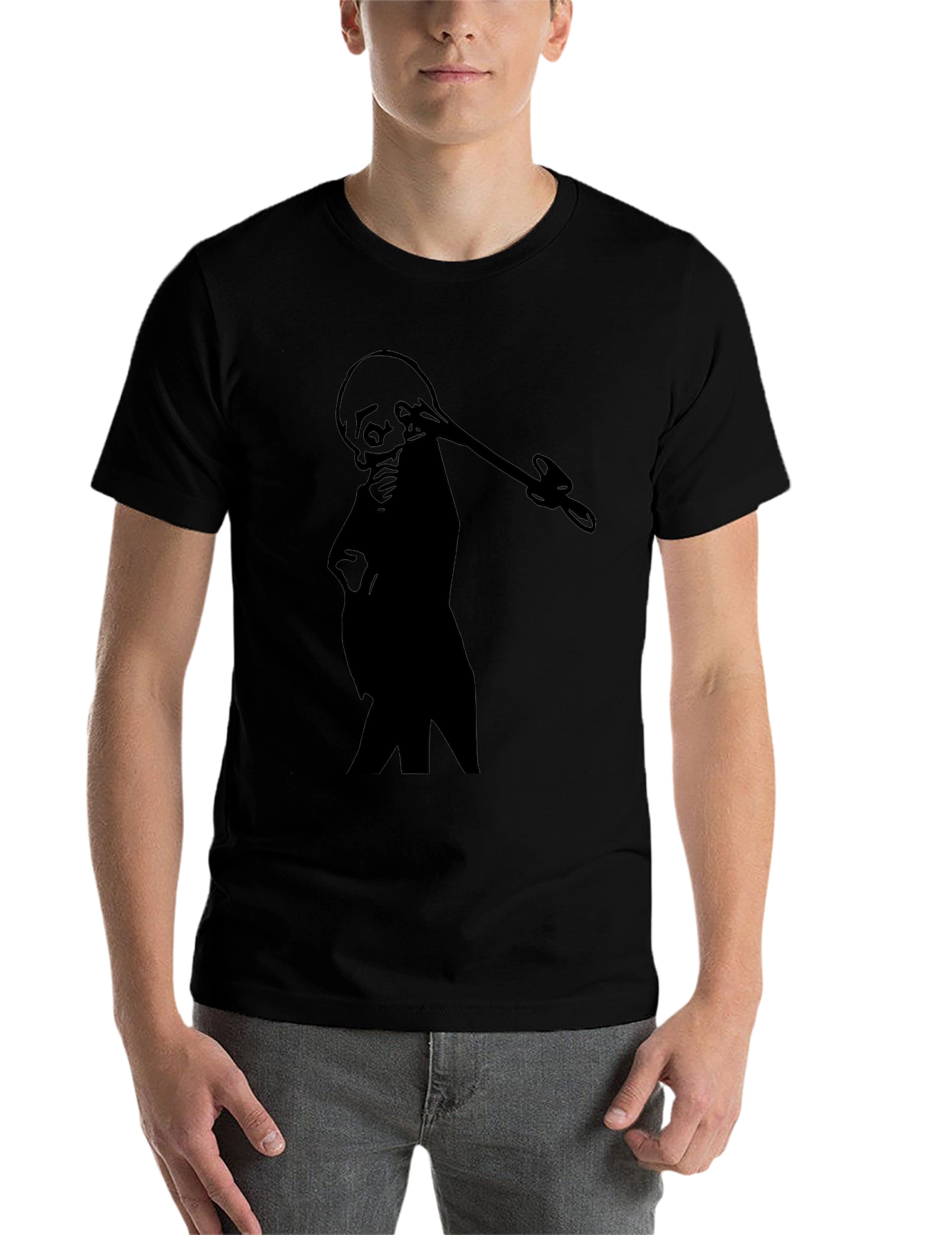 Silhouette Grim Reaper T-Shirt - Black