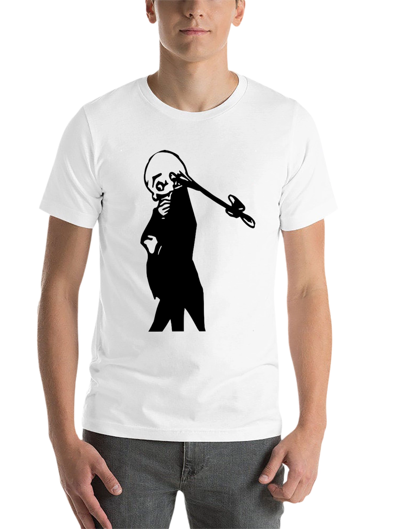 Silhouette Grim Reaper T-Shirt - Black
