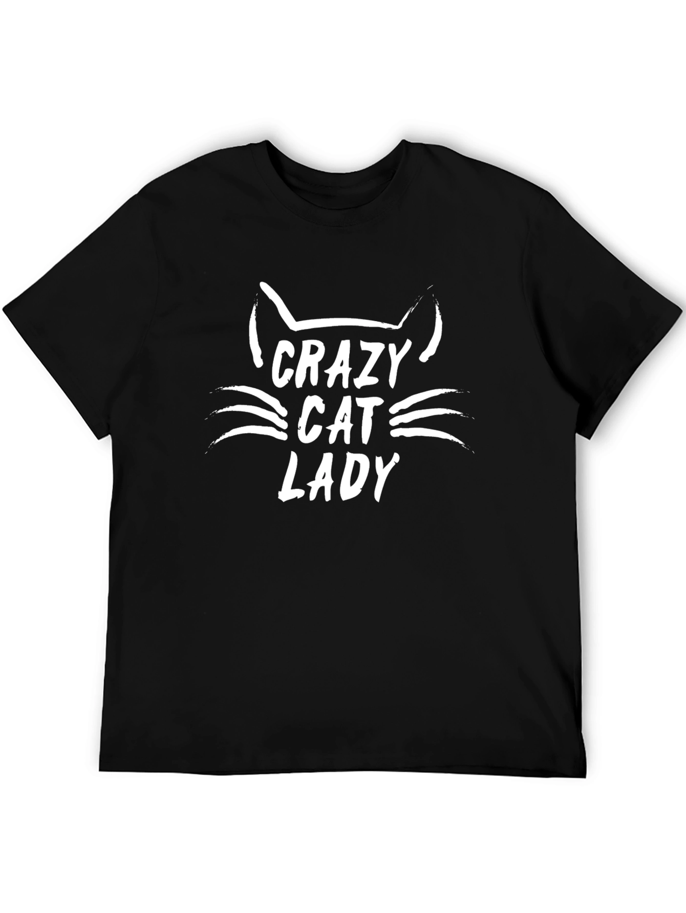 Crazy Cat Lady T-Shirt - Black Cotton Tee