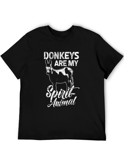 Donkeys are My Spirit Animal - Mens Black T-Shirt