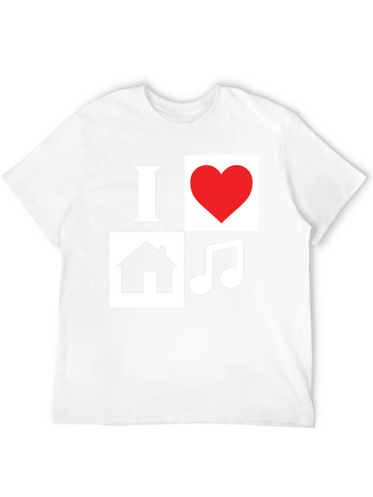 I Love House Music T-Shirt - Black Graphic Tee