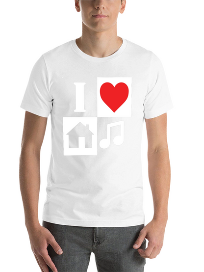 I Love House Music T-Shirt - Black Graphic Tee