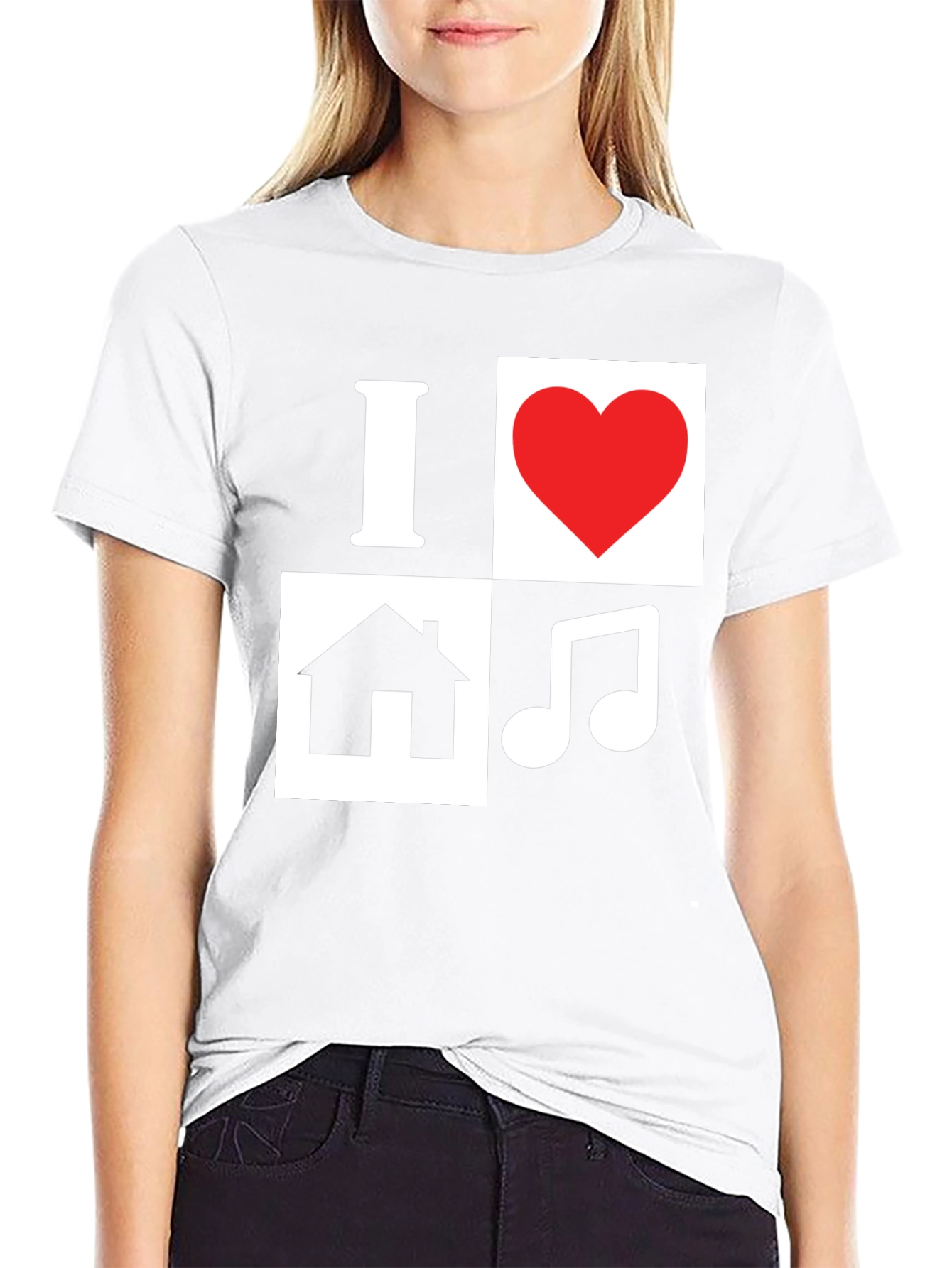 I Love House Music T-Shirt - Black Graphic Tee