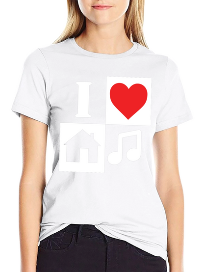 I Love House Music T-Shirt - Black Graphic Tee
