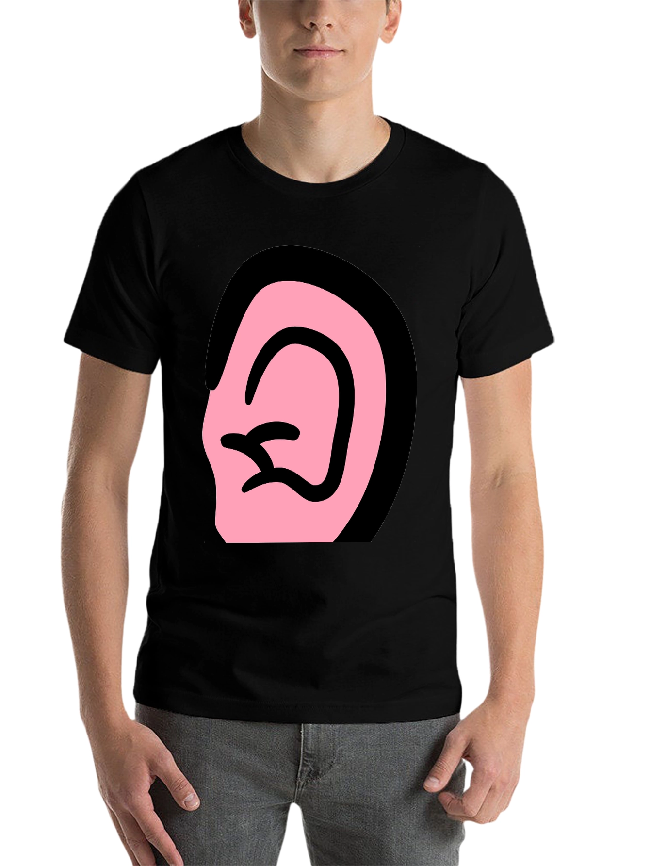 Ear Graphic Black T-Shirt