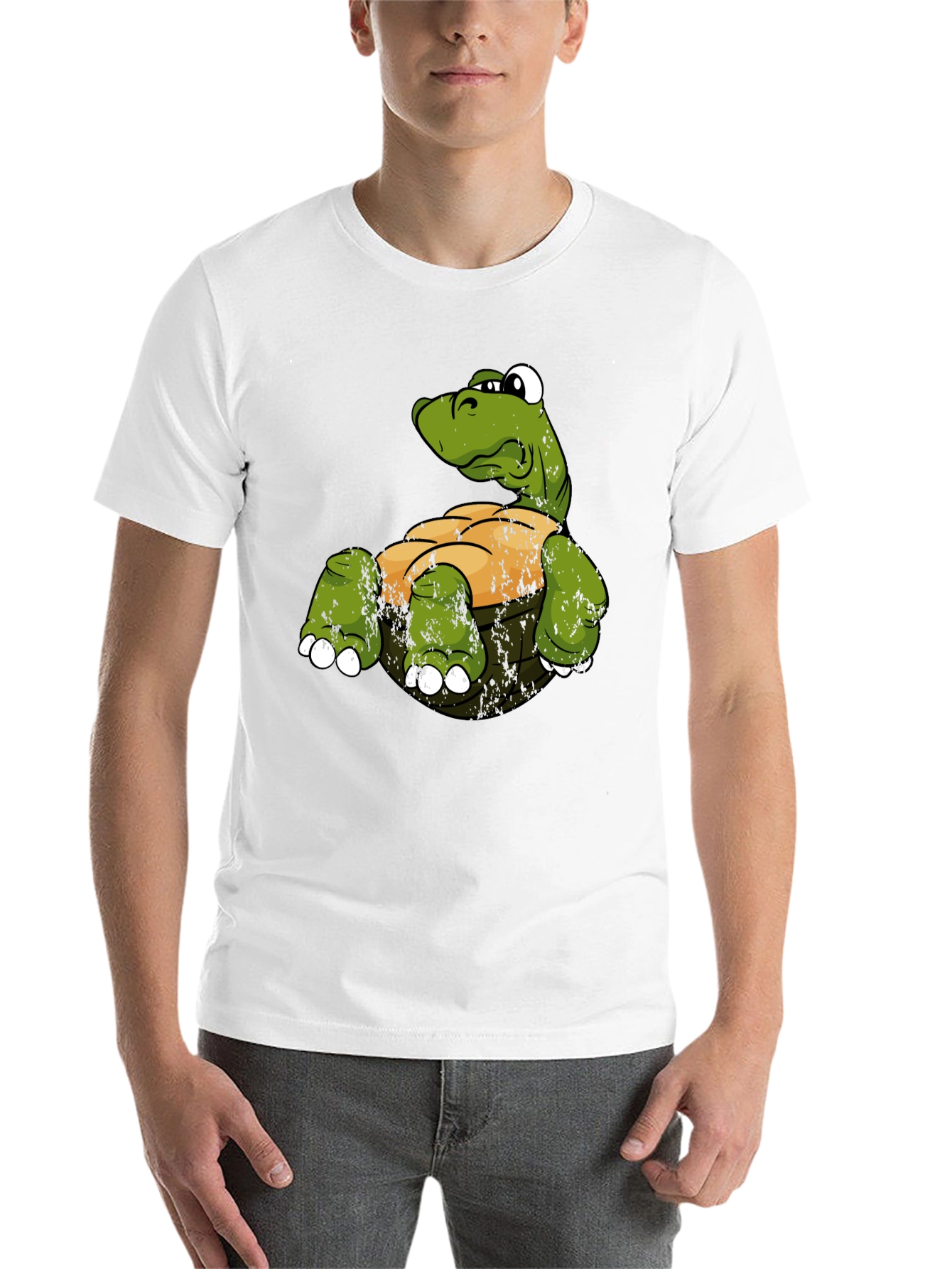 Funny Turtle Graphic Print T-Shirt