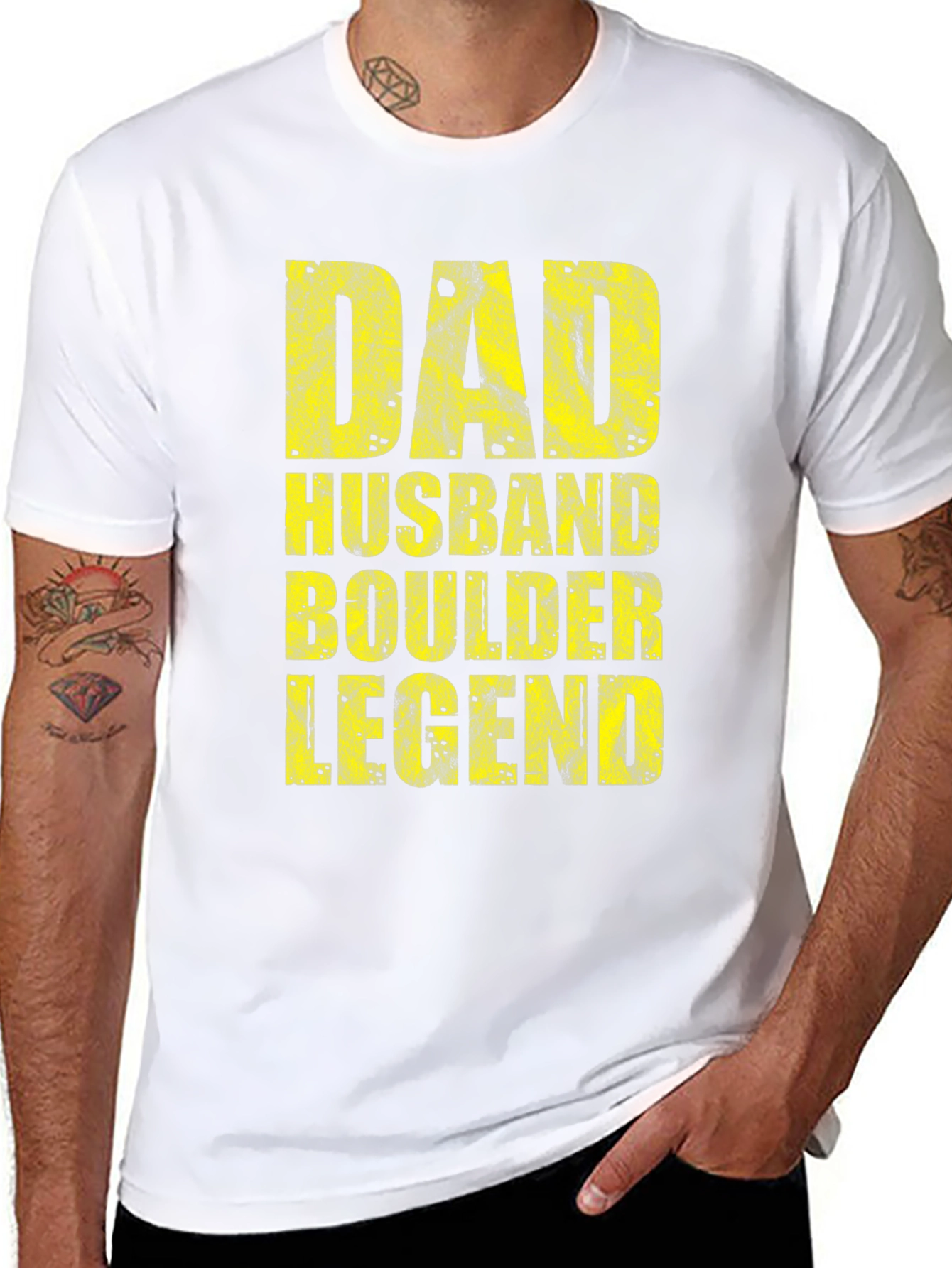 Dad Husband Boulder Legend Graphic T-Shirt