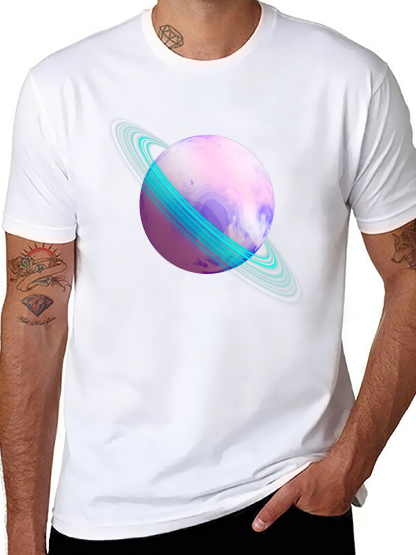 Saturn Graphic T-Shirt - Galaxy Style