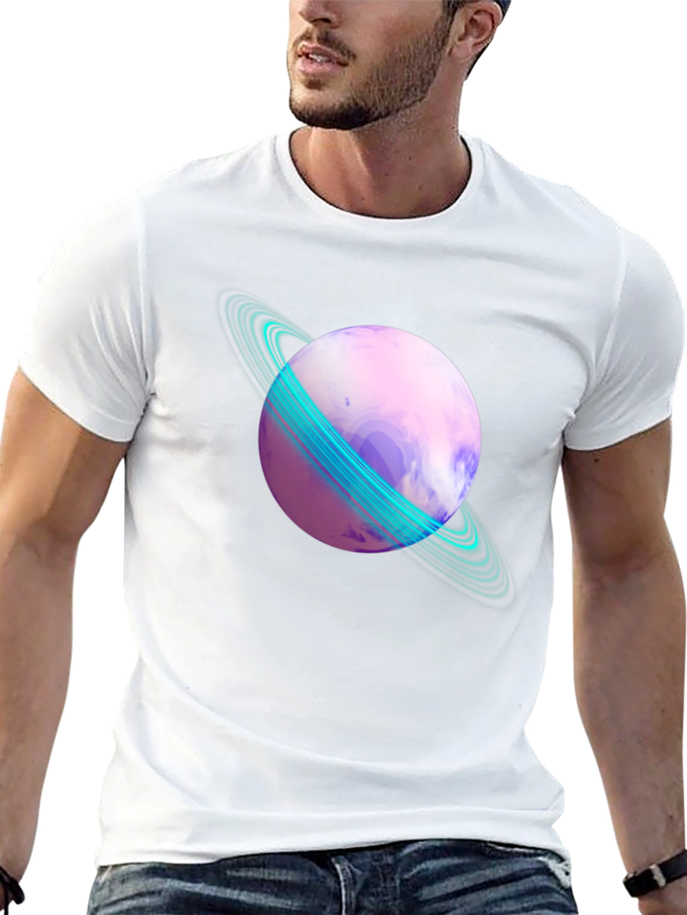 Saturn Graphic T-Shirt - Galaxy Style