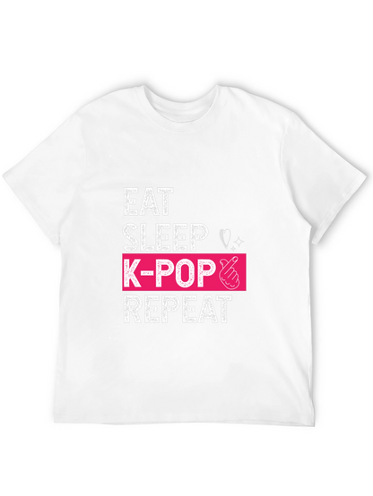 Eat Sleep K-Pop Repeat Graphic Tee