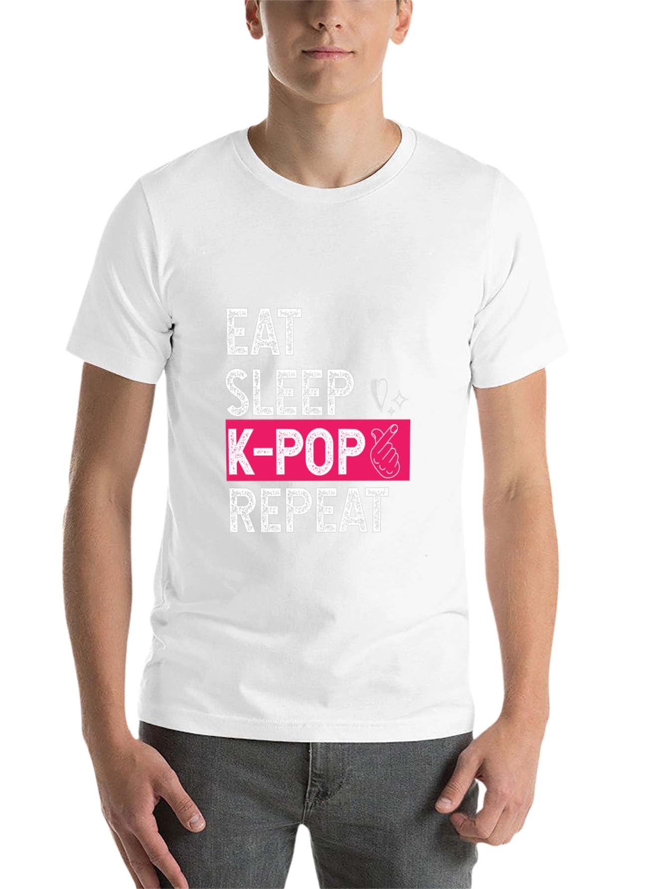 Eat Sleep K-Pop Repeat Graphic Tee