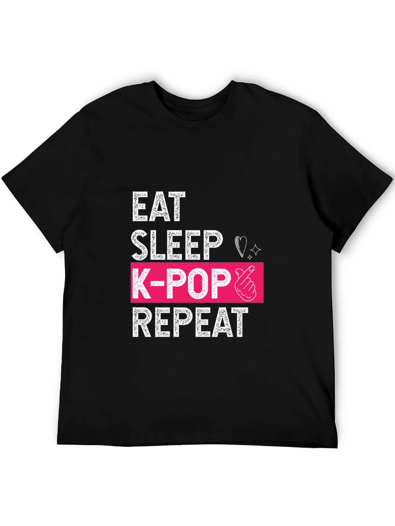 Eat Sleep K-Pop Repeat Graphic Tee