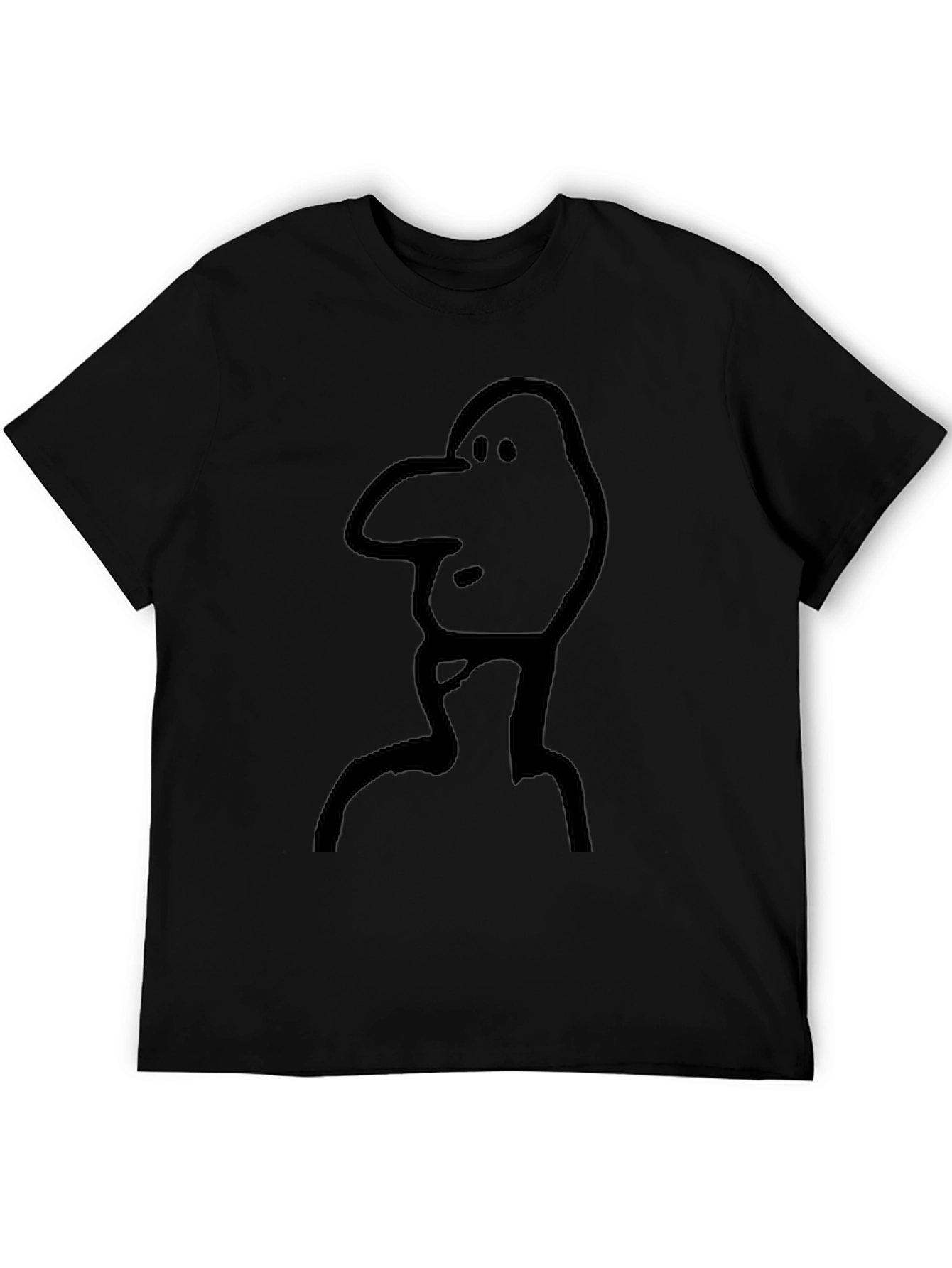 Abstract Face Black T-Shirt