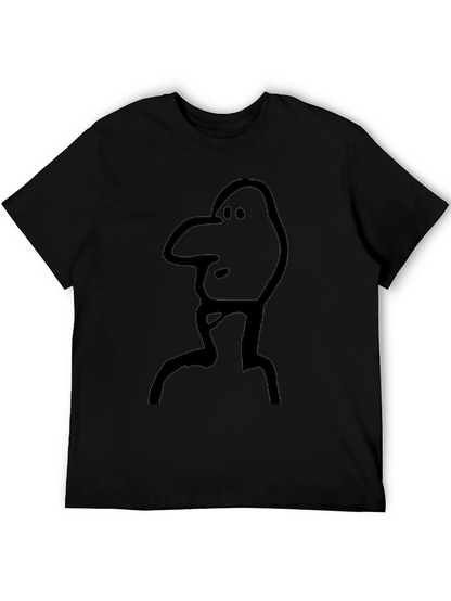 Abstract Face Black T-Shirt