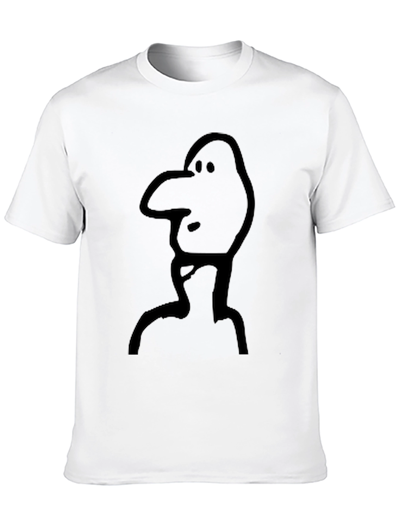 Abstract Face Black T-Shirt