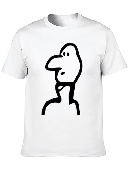 Abstract Face Black T-Shirt