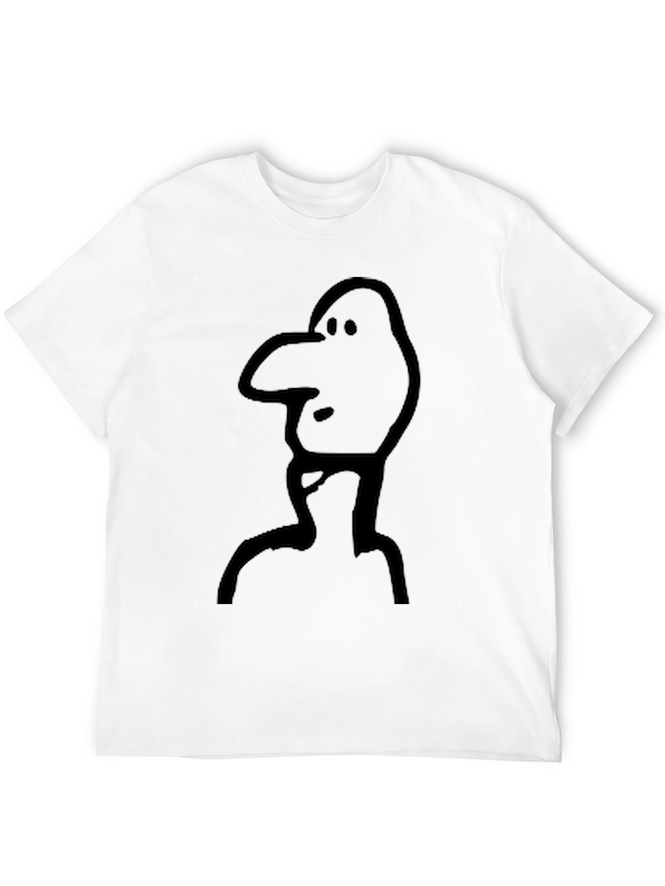 Abstract Face Black T-Shirt