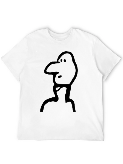 Abstract Face Black T-Shirt