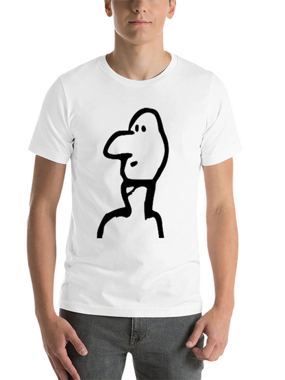 Abstract Face Black T-Shirt