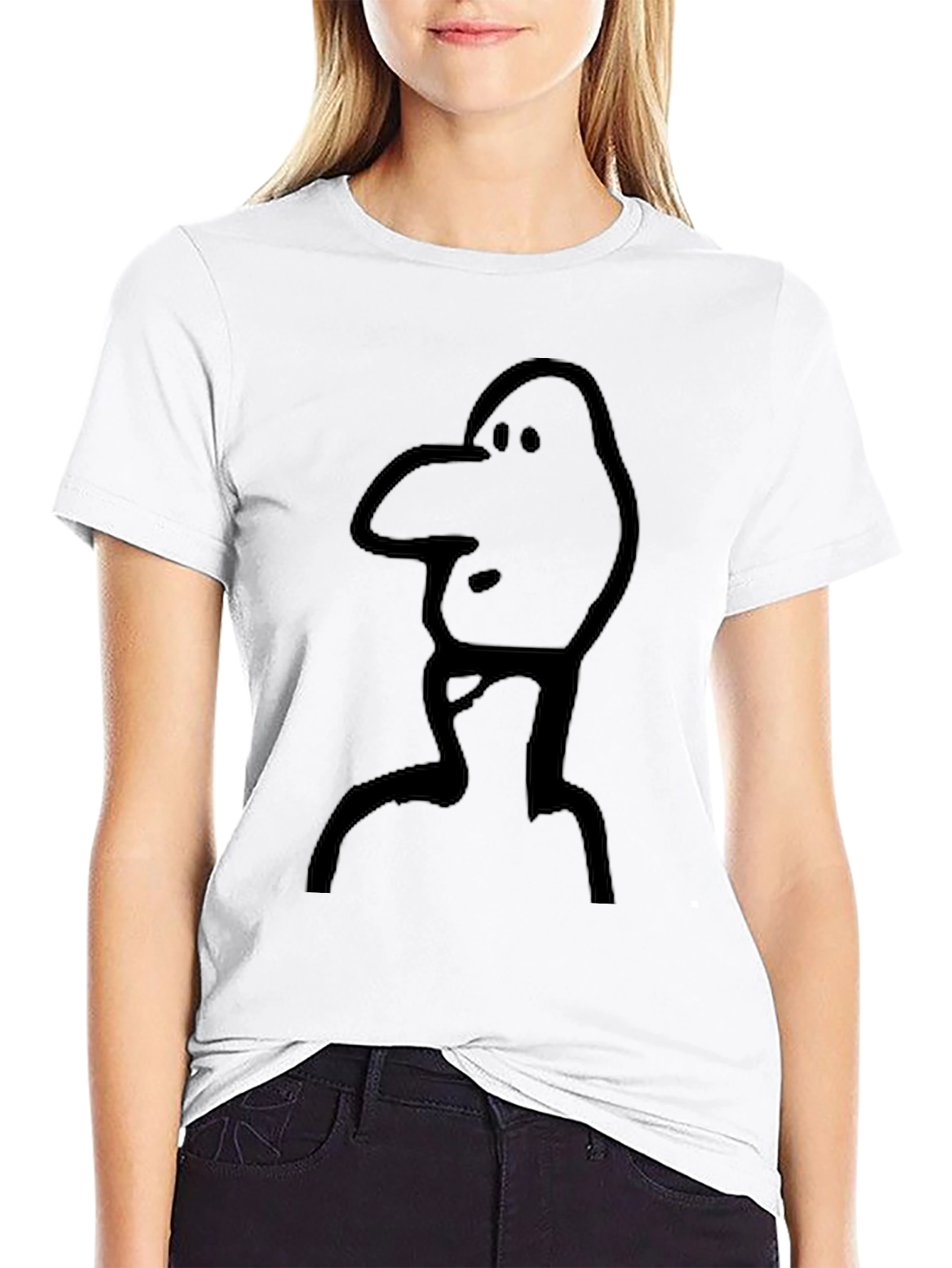 Abstract Face Black T-Shirt