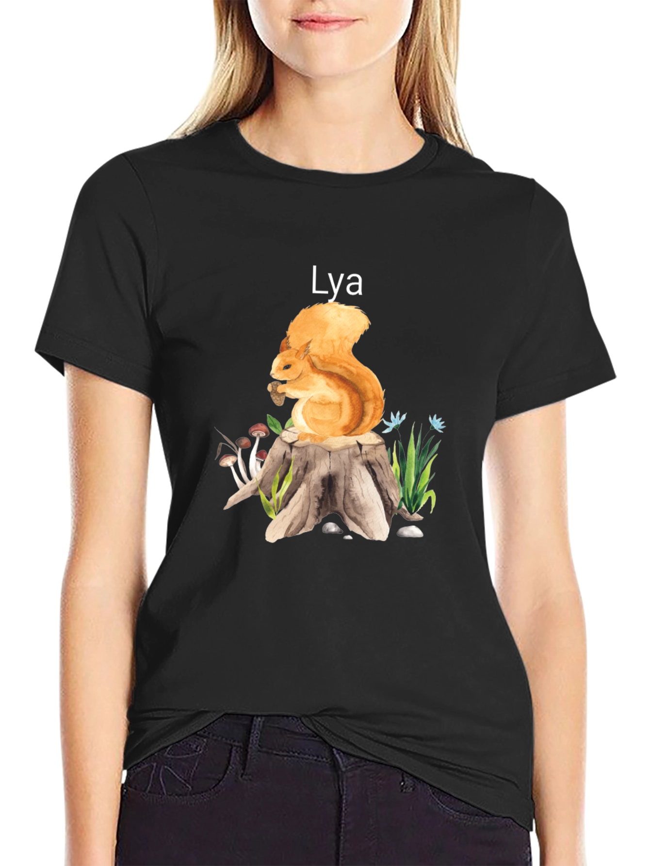 Squirrel Stump Tee - Lya Nature Lover Shirt