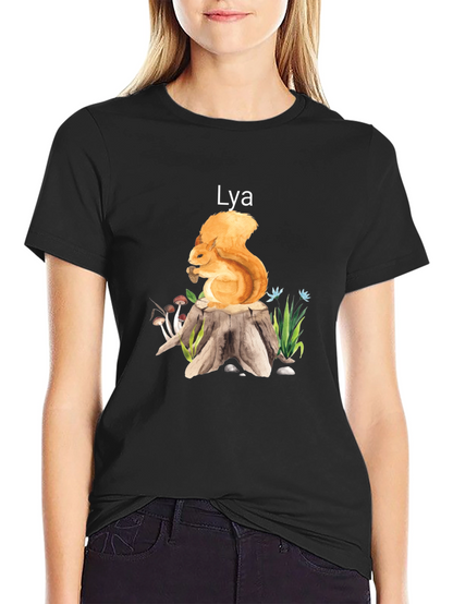 Squirrel Stump Tee - Lya Nature Lover Shirt