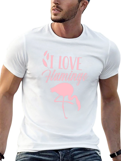 I Love Flamingo Graphic T-Shirt