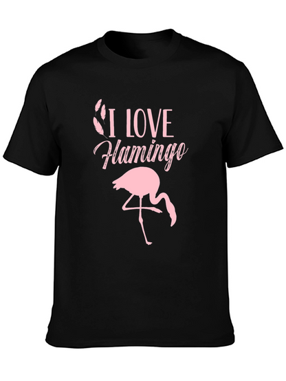 I Love Flamingo Graphic T-Shirt