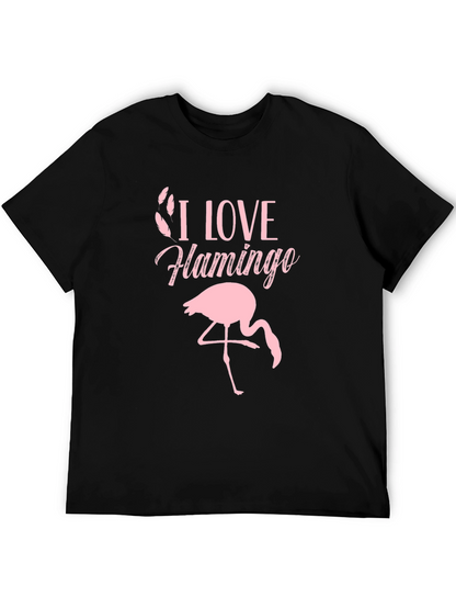 I Love Flamingo Graphic T-Shirt