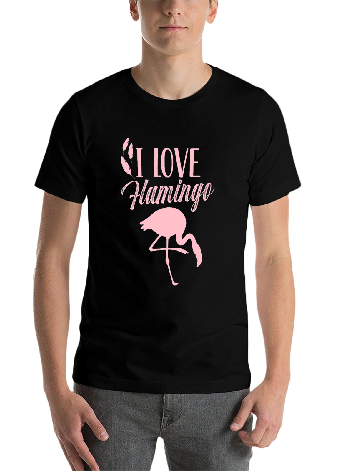 I Love Flamingo Graphic T-Shirt