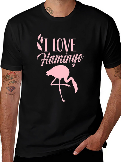 I Love Flamingo Graphic T-Shirt