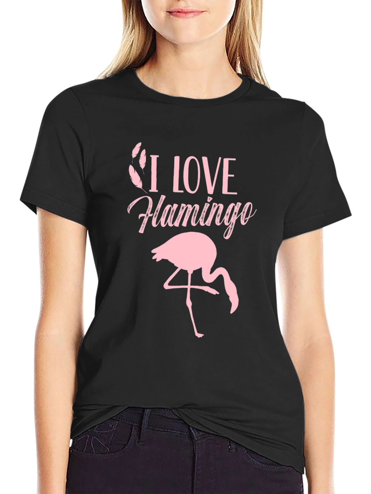 I Love Flamingo Graphic T-Shirt