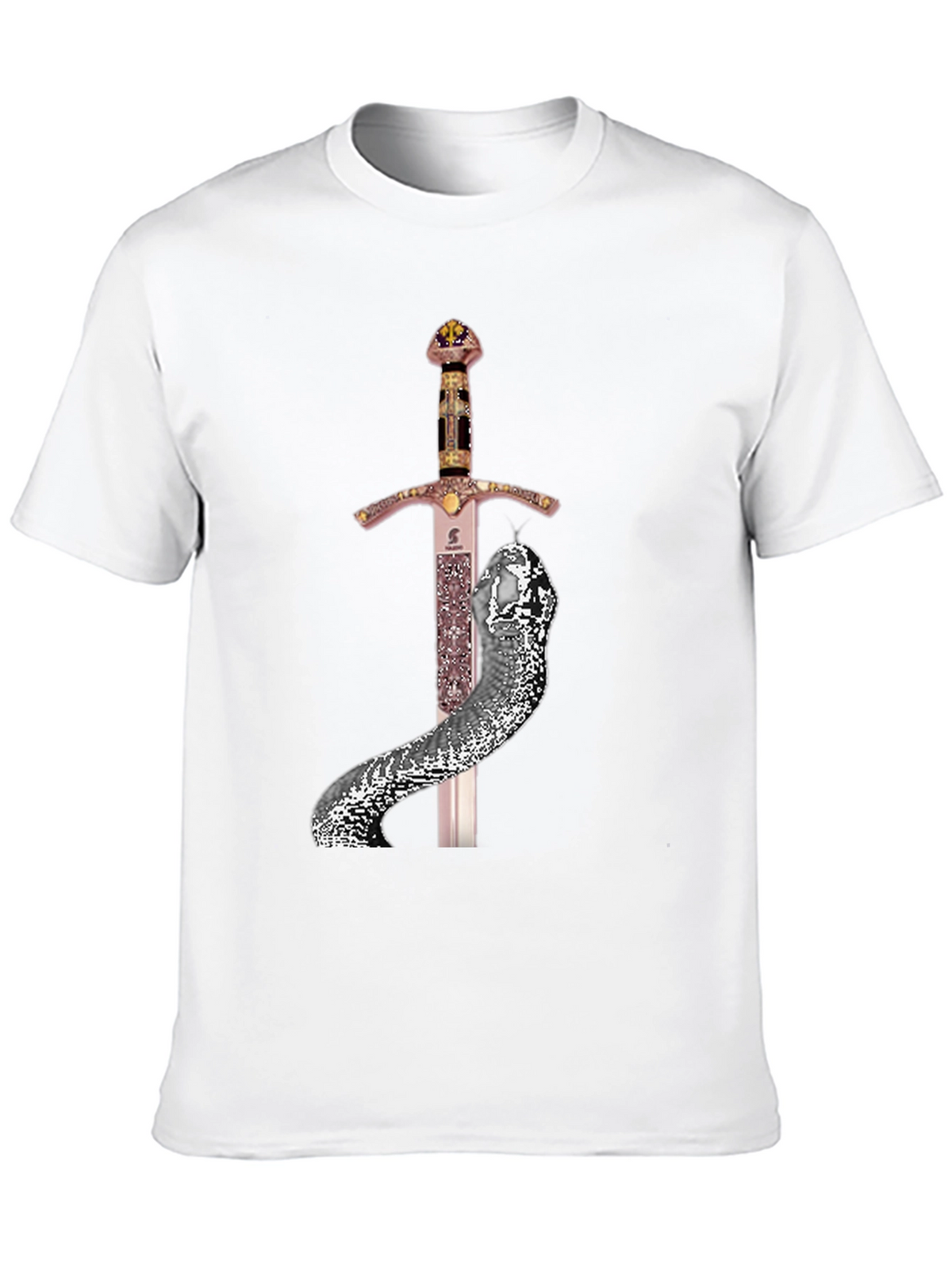 Sword & Serpent Graphic Tee - Unique Design