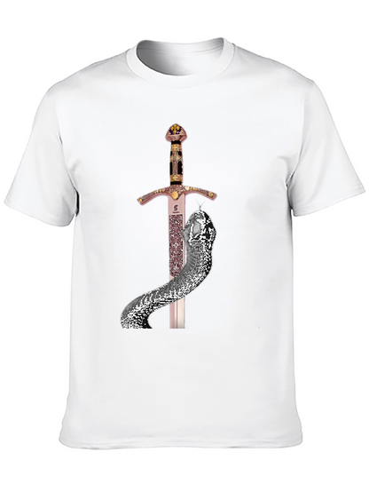Sword & Serpent Graphic Tee - Unique Design