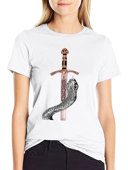 Sword & Serpent Graphic Tee - Unique Design