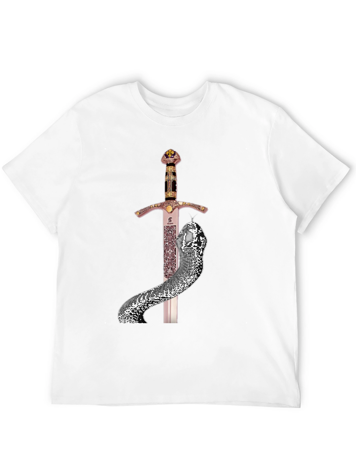 Sword & Serpent Graphic Tee - Unique Design