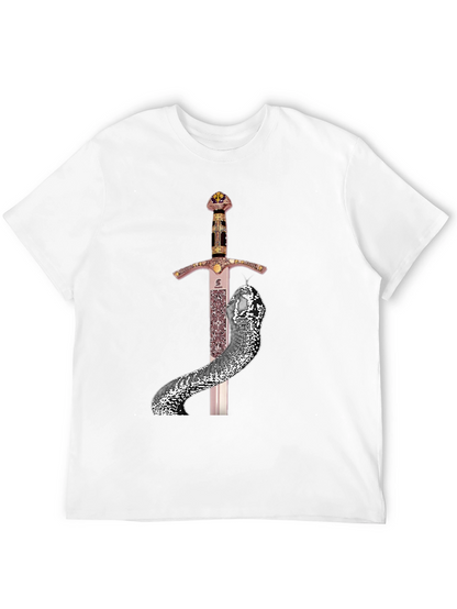 Sword & Serpent Graphic Tee - Unique Design