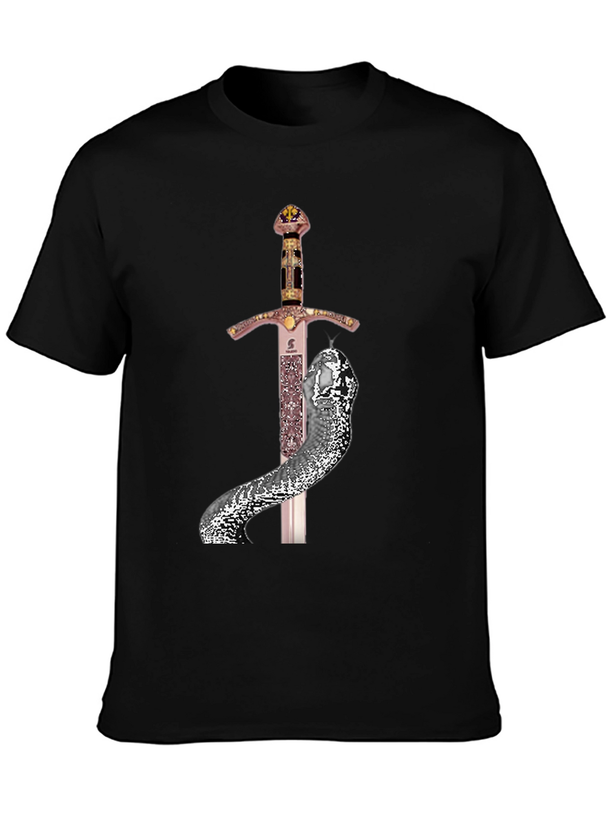Sword & Serpent Graphic Tee - Unique Design