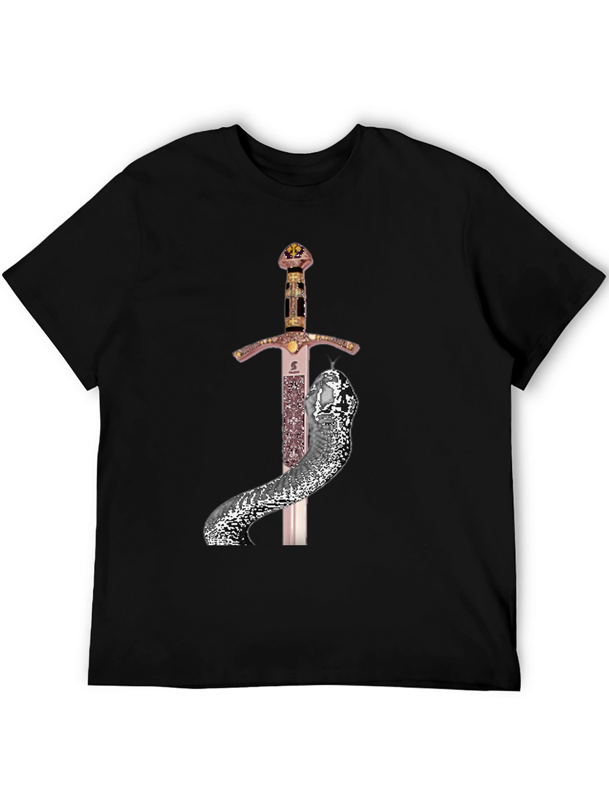 Sword & Serpent Graphic Tee - Unique Design