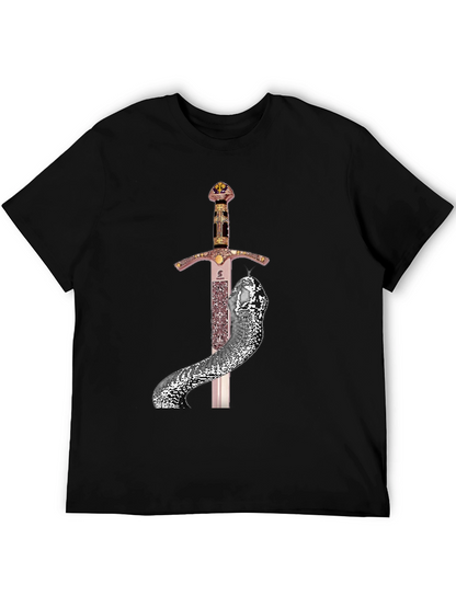 Sword & Serpent Graphic Tee - Unique Design