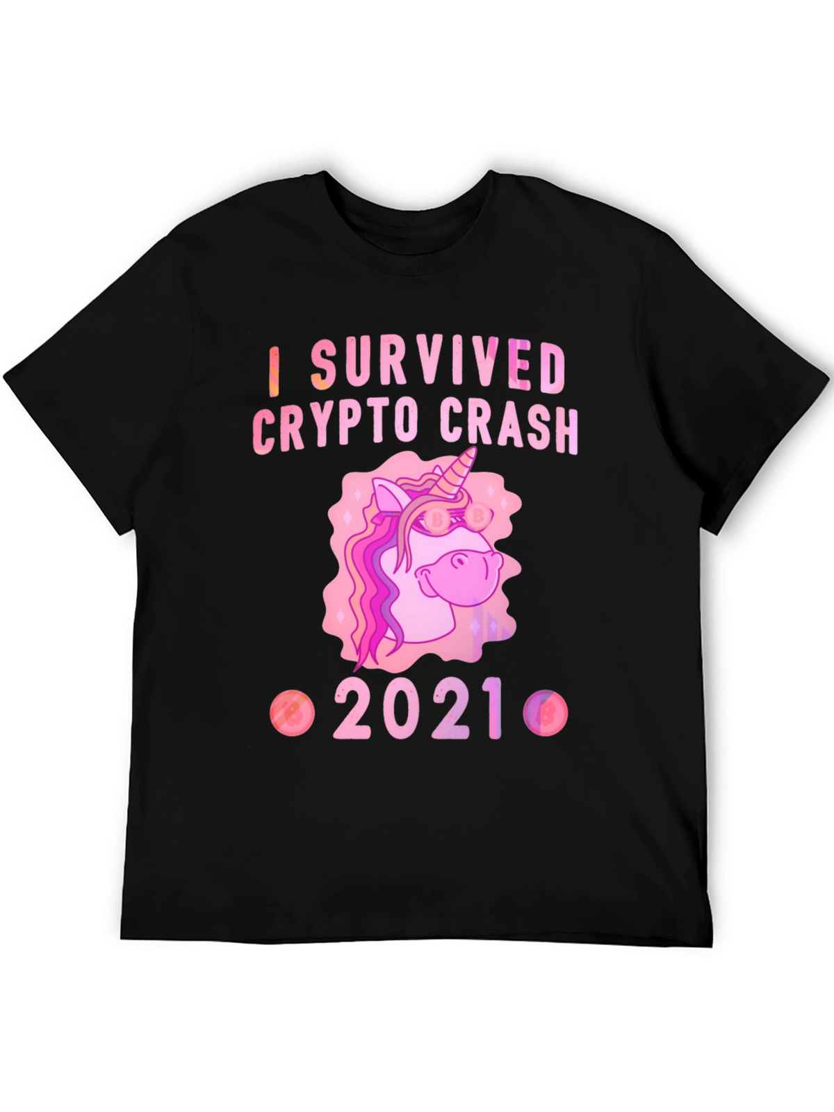 Crypto Crash Survivor 2021 Black T-Shirt
