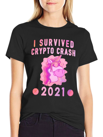 Crypto Crash Survivor 2021 Black T-Shirt