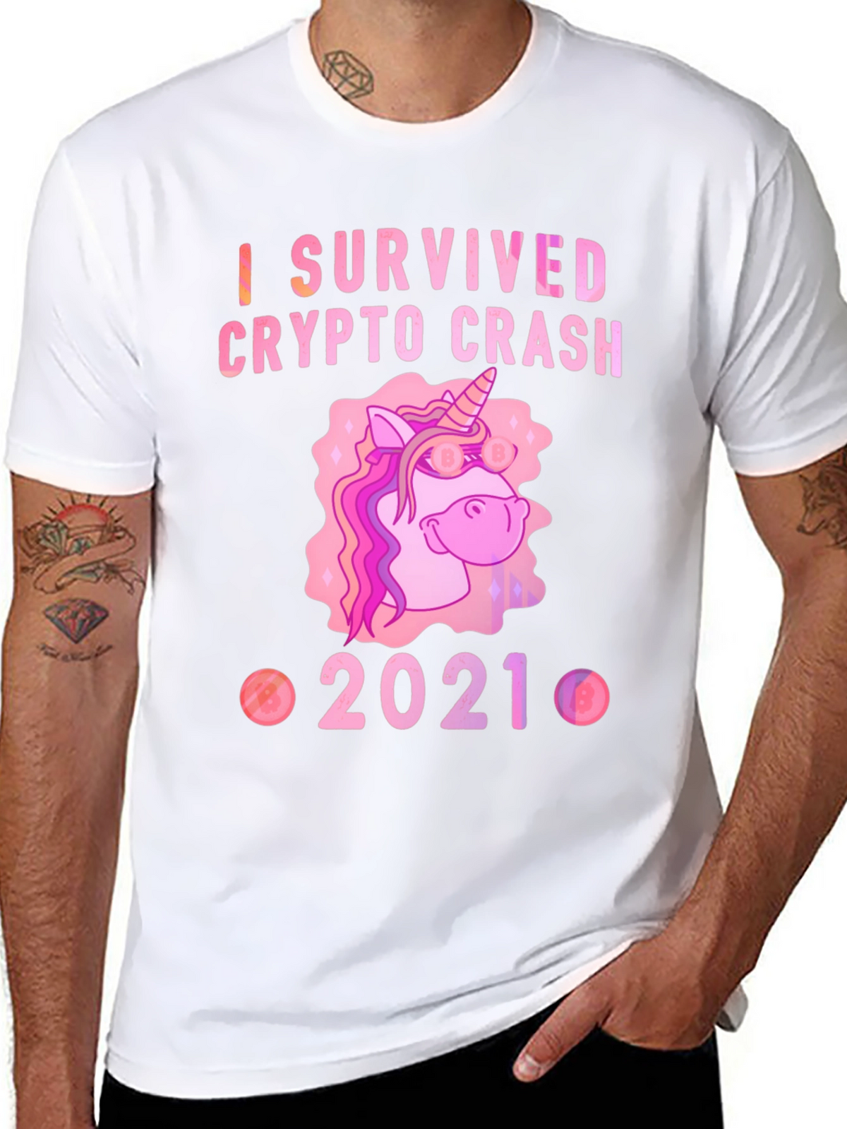 Crypto Crash Survivor 2021 Black T-Shirt
